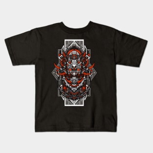 mecha skull head robot Kids T-Shirt